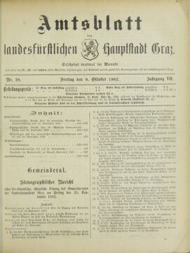 Amtsblatt der landesfürstlichen Hauptstadt Graz