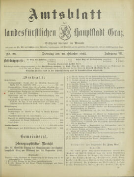 Amtsblatt der landesfürstlichen Hauptstadt Graz