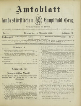 Amtsblatt der landesfürstlichen Hauptstadt Graz