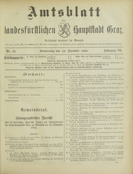 Amtsblatt der landesfürstlichen Hauptstadt Graz