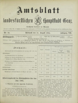 Amtsblatt der landesfürstlichen Hauptstadt Graz 19040831 Seite: 1