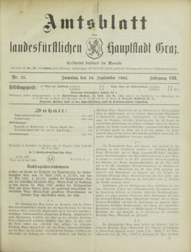 Amtsblatt der landesfürstlichen Hauptstadt Graz 19040910 Seite: 1