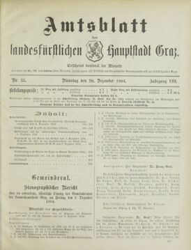 Amtsblatt der landesfürstlichen Hauptstadt Graz