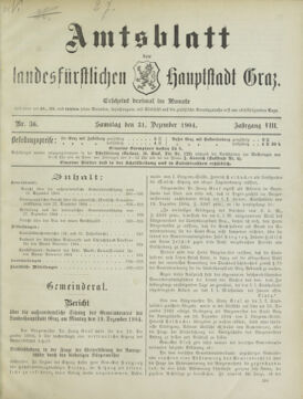 Amtsblatt der landesfürstlichen Hauptstadt Graz 19041231 Seite: 1