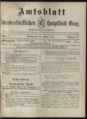 Amtsblatt der landesfürstlichen Hauptstadt Graz