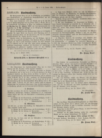 Amtsblatt der landesfürstlichen Hauptstadt Graz 19050110 Seite: 26