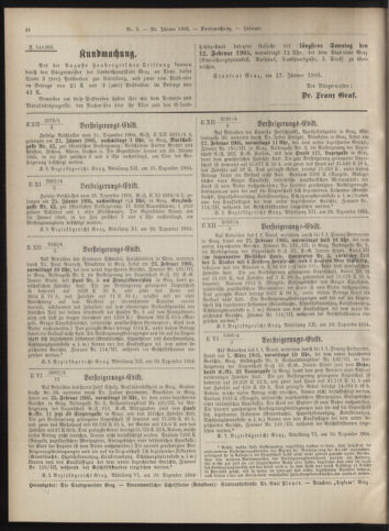 Amtsblatt der landesfürstlichen Hauptstadt Graz 19050120 Seite: 20