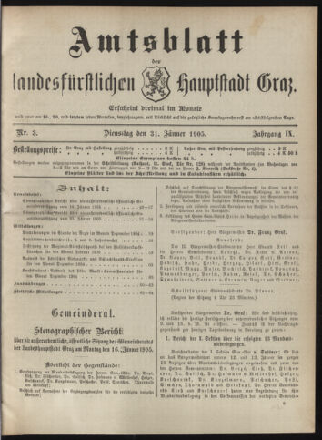 Amtsblatt der landesfürstlichen Hauptstadt Graz