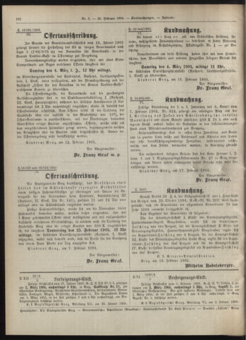 Amtsblatt der landesfürstlichen Hauptstadt Graz 19050220 Seite: 18