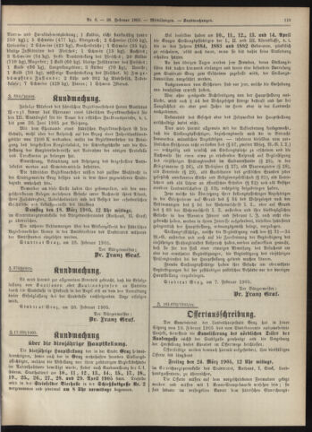 Amtsblatt der landesfürstlichen Hauptstadt Graz 19050228 Seite: 13