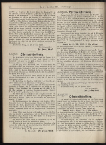 Amtsblatt der landesfürstlichen Hauptstadt Graz 19050228 Seite: 14