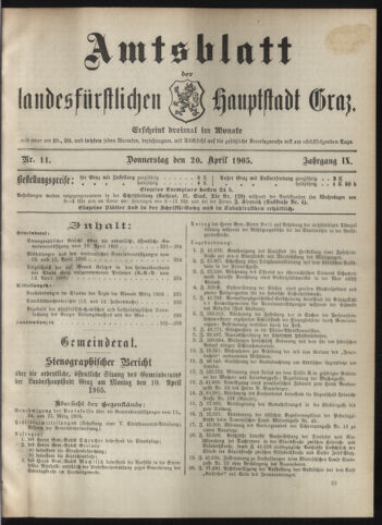 Amtsblatt der landesfürstlichen Hauptstadt Graz