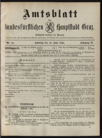 Amtsblatt der landesfürstlichen Hauptstadt Graz