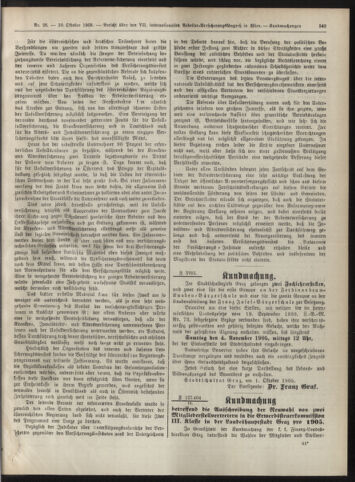 Amtsblatt der landesfürstlichen Hauptstadt Graz 19051010 Seite: 19