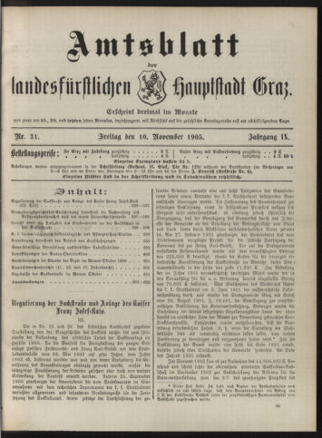 Amtsblatt der landesfürstlichen Hauptstadt Graz