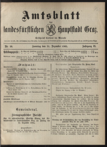 Amtsblatt der landesfürstlichen Hauptstadt Graz