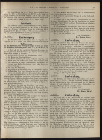 Amtsblatt der landesfürstlichen Hauptstadt Graz 19060120 Seite: 17