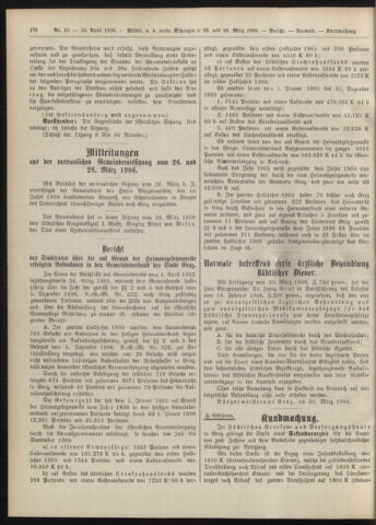 Amtsblatt der landesfürstlichen Hauptstadt Graz 19060410 Seite: 14