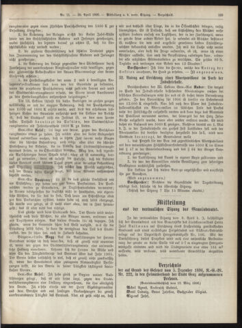 Amtsblatt der landesfürstlichen Hauptstadt Graz 19060420 Seite: 15