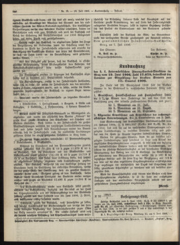 Amtsblatt der landesfürstlichen Hauptstadt Graz 19060710 Seite: 16