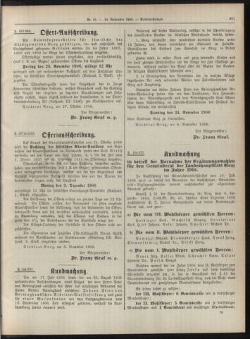 Amtsblatt der landesfürstlichen Hauptstadt Graz 19061110 Seite: 9