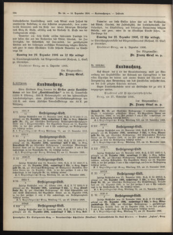 Amtsblatt der landesfürstlichen Hauptstadt Graz 19061210 Seite: 16