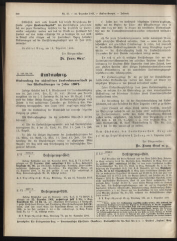 Amtsblatt der landesfürstlichen Hauptstadt Graz 19061220 Seite: 16