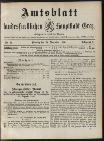 Amtsblatt der landesfürstlichen Hauptstadt Graz