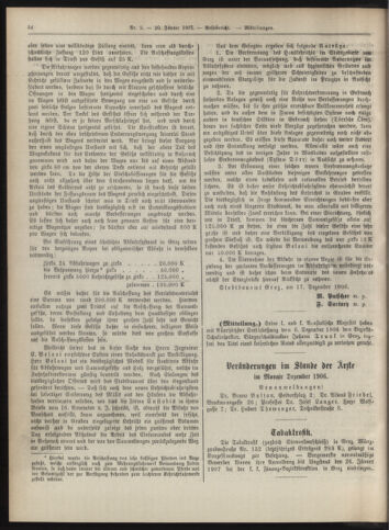 Amtsblatt der landesfürstlichen Hauptstadt Graz 19070120 Seite: 20