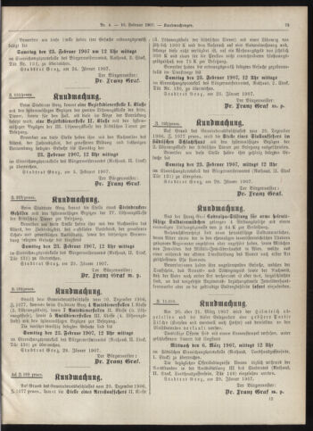 Amtsblatt der landesfürstlichen Hauptstadt Graz 19070210 Seite: 9