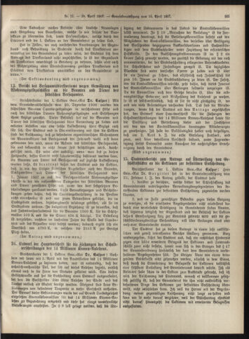 Amtsblatt der landesfürstlichen Hauptstadt Graz 19070420 Seite: 15