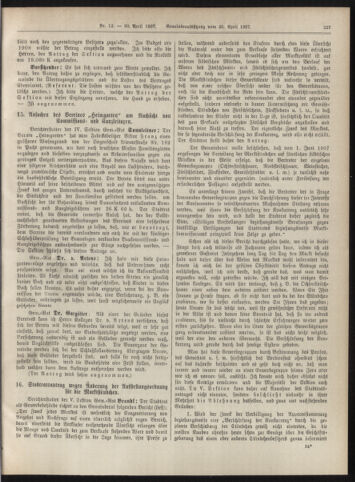 Amtsblatt der landesfürstlichen Hauptstadt Graz 19070430 Seite: 11