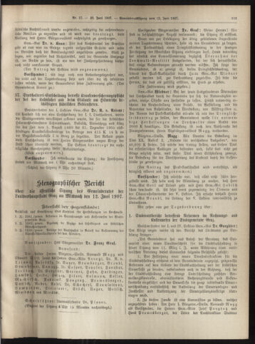 Amtsblatt der landesfürstlichen Hauptstadt Graz 19070620 Seite: 21