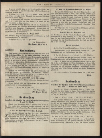 Amtsblatt der landesfürstlichen Hauptstadt Graz 19070720 Seite: 21