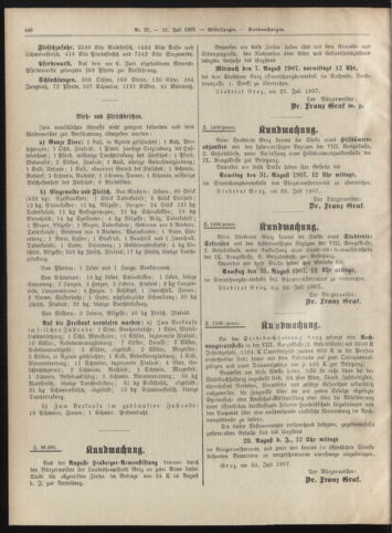 Amtsblatt der landesfürstlichen Hauptstadt Graz 19070731 Seite: 34