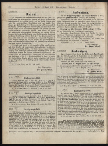 Amtsblatt der landesfürstlichen Hauptstadt Graz 19070810 Seite: 28