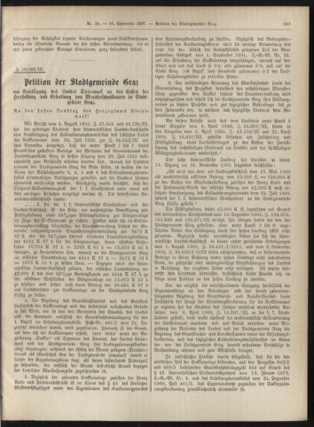 Amtsblatt der landesfürstlichen Hauptstadt Graz 19070910 Seite: 7