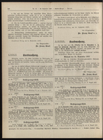 Amtsblatt der landesfürstlichen Hauptstadt Graz 19070920 Seite: 12