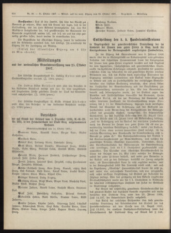 Amtsblatt der landesfürstlichen Hauptstadt Graz 19071031 Seite: 16