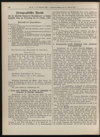 Amtsblatt der landesfürstlichen Hauptstadt Graz 19071110 Seite: 20