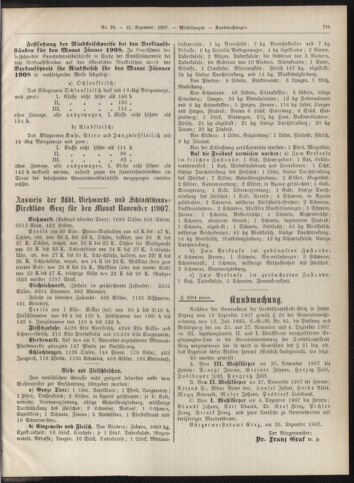 Amtsblatt der landesfürstlichen Hauptstadt Graz 19071231 Seite: 23