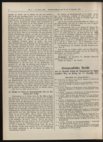 Amtsblatt der landesfürstlichen Hauptstadt Graz 19080110 Seite: 14