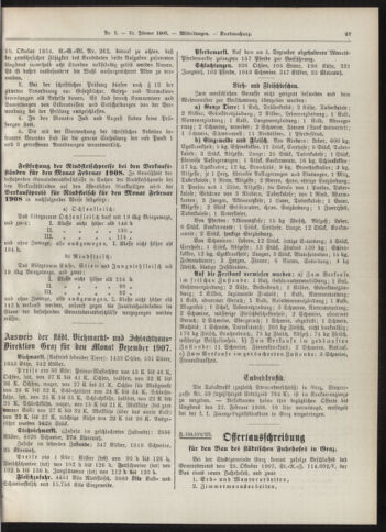 Amtsblatt der landesfürstlichen Hauptstadt Graz 19080131 Seite: 15