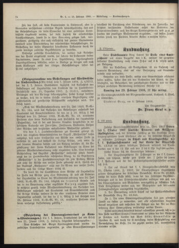 Amtsblatt der landesfürstlichen Hauptstadt Graz 19080210 Seite: 8