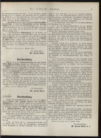 Amtsblatt der landesfürstlichen Hauptstadt Graz 19080220 Seite: 23