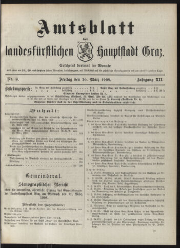 Amtsblatt der landesfürstlichen Hauptstadt Graz