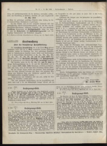 Amtsblatt der landesfürstlichen Hauptstadt Graz 19080510 Seite: 28