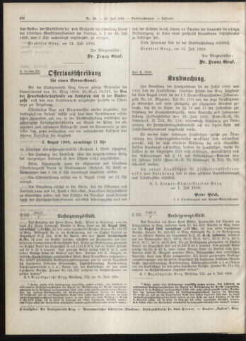 Amtsblatt der landesfürstlichen Hauptstadt Graz 19080720 Seite: 24