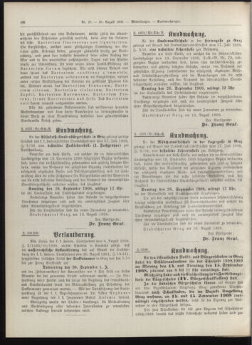 Amtsblatt der landesfürstlichen Hauptstadt Graz 19080820 Seite: 6