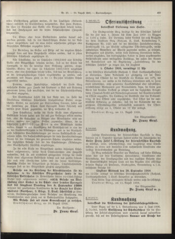 Amtsblatt der landesfürstlichen Hauptstadt Graz 19080820 Seite: 7